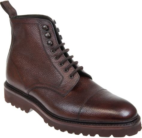 Loake Aquarius Dark Brown Grain Lwaqudkg Formal Boots Humphries Shoes