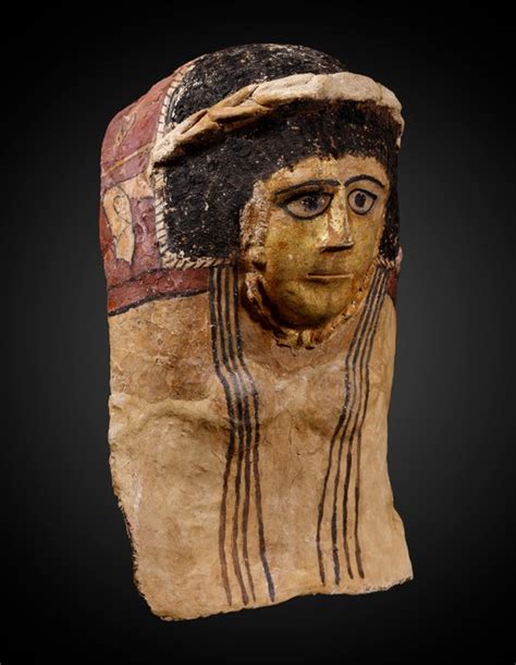 Ancient Egyptian Cardboard Cartonnage Mummy Head Cover Catawiki