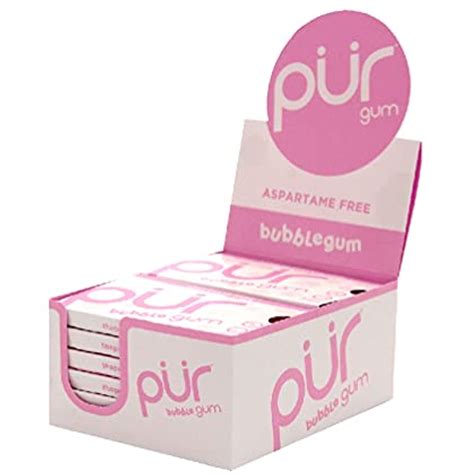 Pur 100 Xylitol Chewing Gum Sugarless Bubblegum Sugar Free Aspartame Free Gluten Free