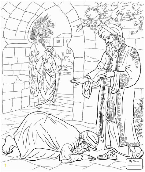 Pharisee And Publican Praying Coloring Page