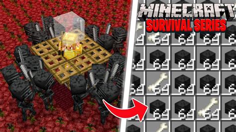 I Build Wither Skeleton Farm In Minecraft Pocket Edition 120 Survival Series Youtube