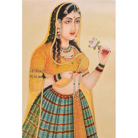 Canvas Mughal Painting Of Empress Jahanara Begum