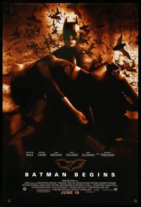 Batman Begins 2005 Original One Sheet Movie Poster Original Film