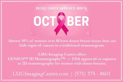 Lmg Encourages Early Detection With 3d Mammograms During Breast Cancer Awareness Month Loudoun