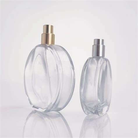 Wholesale Perfume Glass Bottles 50ml 100ml Luxury Refillable Flat Round