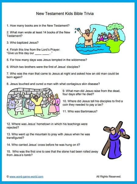 Kids Bible Trivia - Questions and Answers