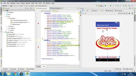 Membuat Aplikasi Pemesanan Sederhana Menggunakan Android Studio Youtube