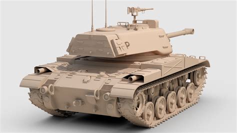 3d Model M41 Walker Bulldog Tank Track