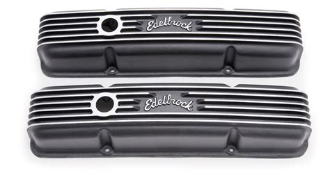 Edelbrock 41433 Edelbrock Classic Cast Aluminum Valve Covers Summit Racing