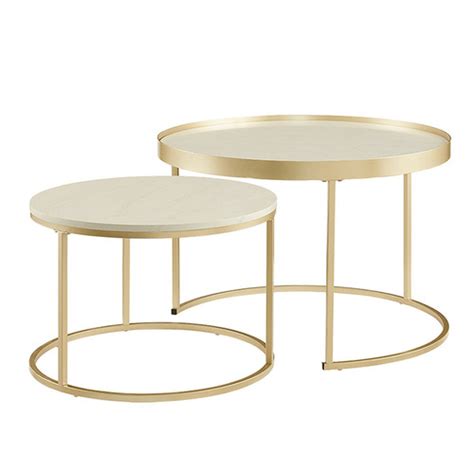 Monument Furniture 2 Piece Gaia Nesting Coffee Table Set Temple And Webster