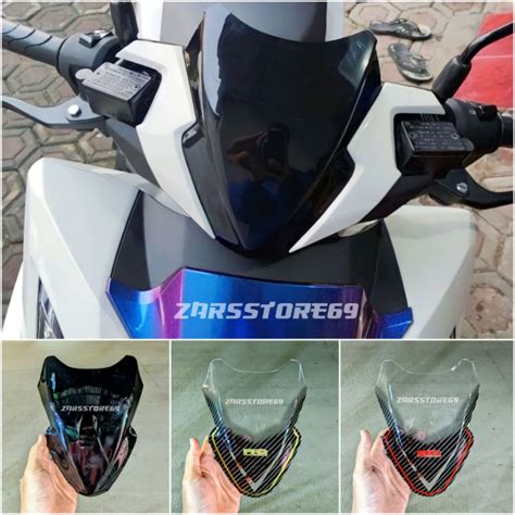 Visor New Vario Standard Model Clear Smoke And Carbon Windshield