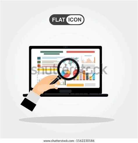 Analyzes Data Analysis Concept Flat Design Stock Vector Royalty Free