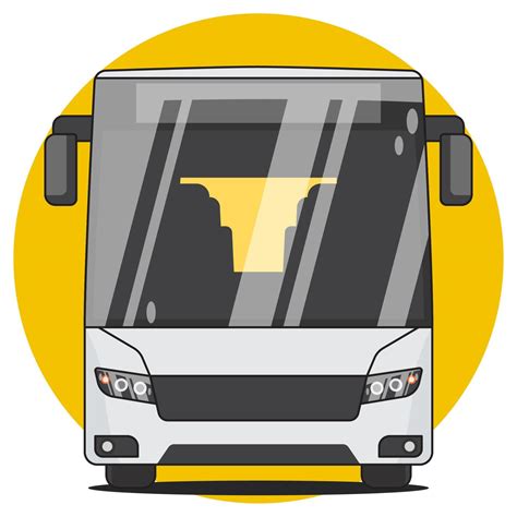 Modern city bus front view, vector illustration 16878580 Vector Art at ...