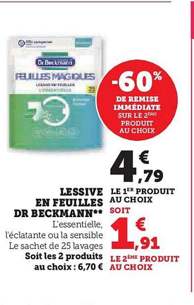 Promo Lessive En Feuilles Dr Beckmann Chez Hyper U ICatalogue Fr