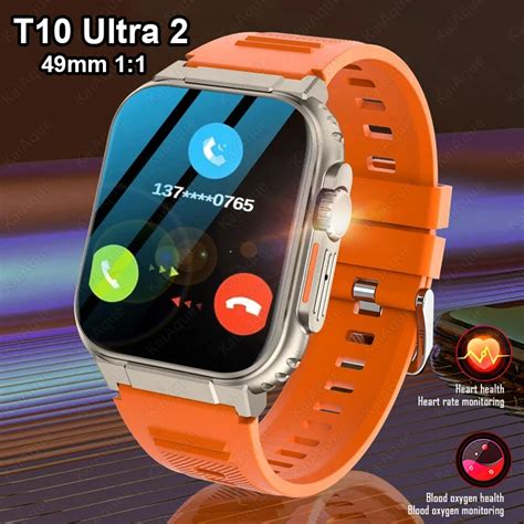 T10 Ultra 2 Smartwatch Masculino 49mm S Rie 8 Tela Amoled De 2 3 Nfc