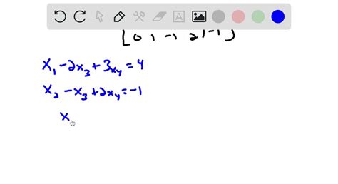 Solved Write The Linear System Corresponding To Each Reduced Augmented