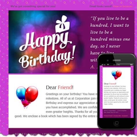 15+ Birthday Email Templates Free Download Designs