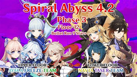 Spiral Abyss 4 2 Phase 3 Floor 12 Bullet Run 9 Stars Kazuha Hyper