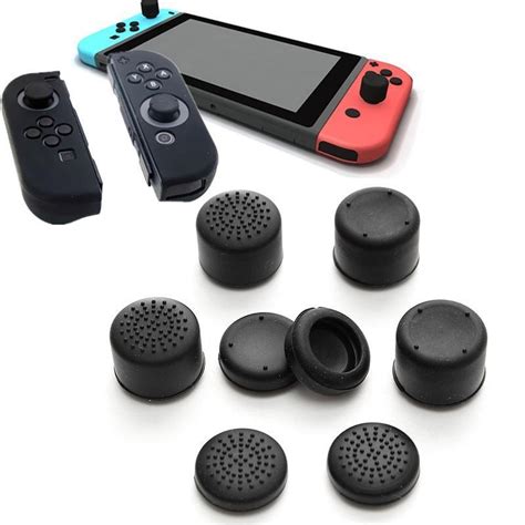 4 Pairs Silicone Thumb Grip Button Stick Cap Guard Grandado