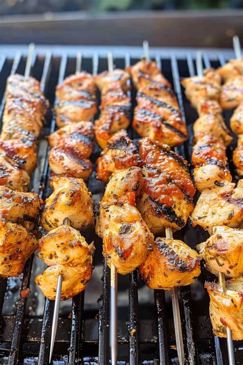 Spicy Parmesan Garlic Chicken Skewers