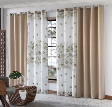 Stylish plain and printed window curtains for living room decor ideas ...