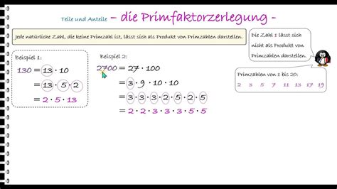 Lernvideo Die Primfaktorzerlegung Youtube