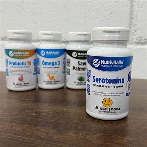 Serotonina Vit D3 5htp L Teanina 1000mg 60 Cápsulas Nutrivitalle