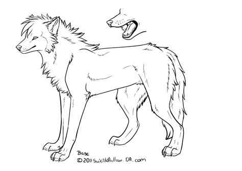 Wolf Head Base Drawing Free To Use Wolf Head Base By Sweetjalapeno On