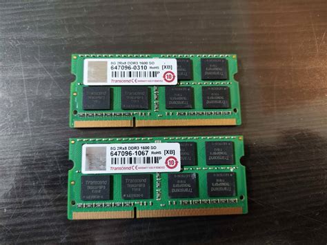 Yahooオークション Transcend製 Sodimm Ddr3 Pc3 12800 8gb×2枚 計1