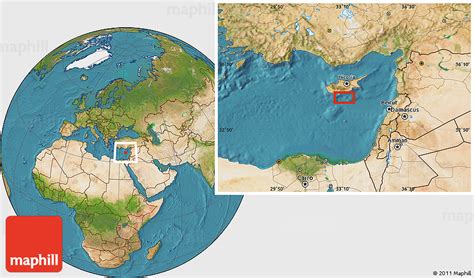 Satellite Location Map of Erimi