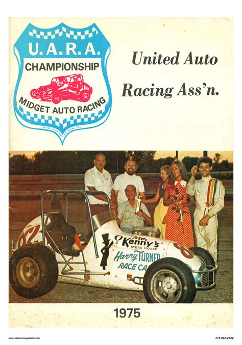 1975 Uara Midget Champion Harry Turner — Vintage Reproduction Racing Posters