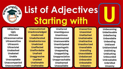 All Adjectives That Start With C Sorted List Engdic