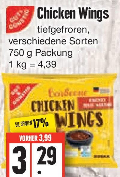 Gut Günstig Chicken Wings 750 g Packung Angebot bei Edeka