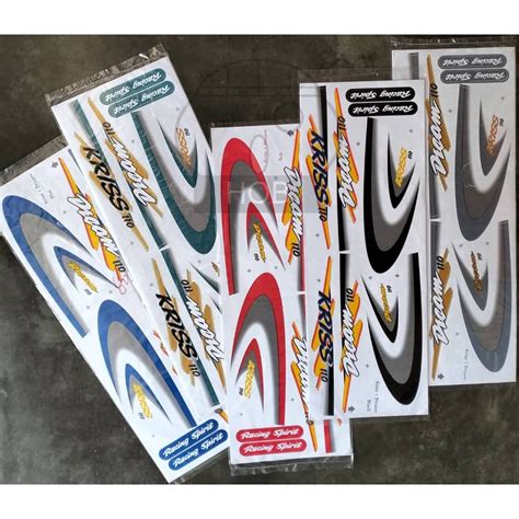 Modenas Kriss Dream Body Sticker Stiker Strike Stripe Fl