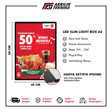 Jual Frame Bingkai Display Poster Led Lampu Akrilik Slim Light