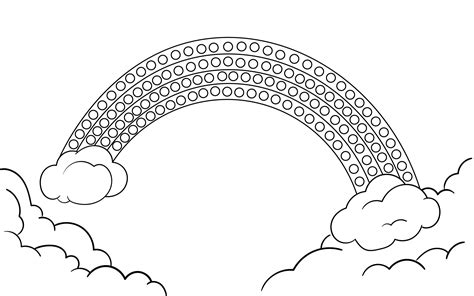 Dot Rainbow Coloring Pages 10 Free PDF Printables Printablee