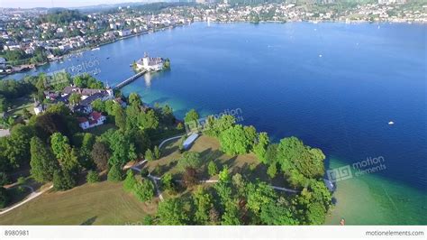 Gmunden, Traunsee, Lake Austria Summer, Schloss Ort Stock video footage | 8980981