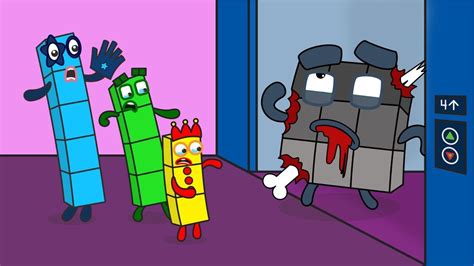 Omg Numberblocks 9 Zombies In The Lift Numberblocks Fanmade Coloring Story Youtube