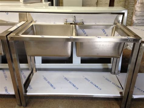 Commercial Catering Kitchen Stainless Steel Sink Double Bowl 1200x600