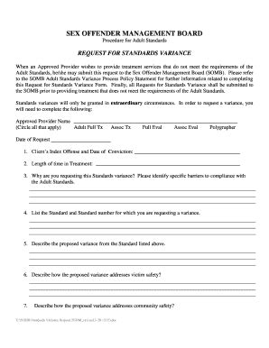 Fillable Online SEX OFFENDER MANAGEMENT BOARD Fax Email Print PdfFiller