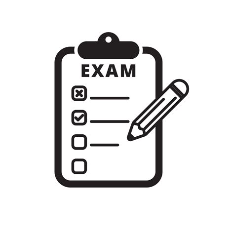 Exam Icon With Black Design Isolated On White Background 22661424