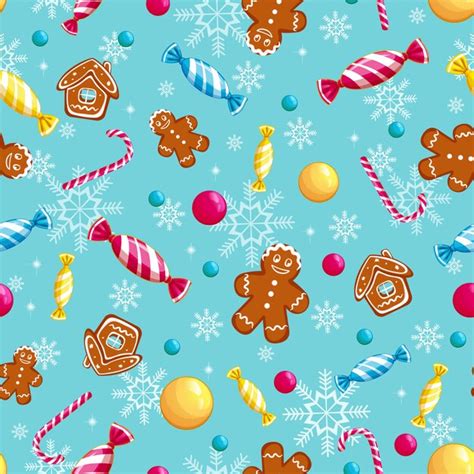 Premium Vector Seamless Pattern With Sweets