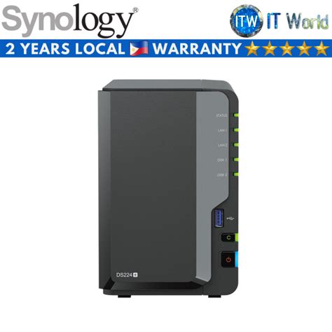 Synology Diskstation Ds224 Compact 2 Bays Desktop Network Attached