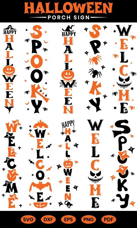 Halloween Porch Sign Svg Bundle Vol Graphic By Craftlabsvg Creative