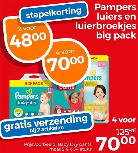 Pampers Luiers En Luierbroekjes Big Pack Aanbieding Bij Trekpleister