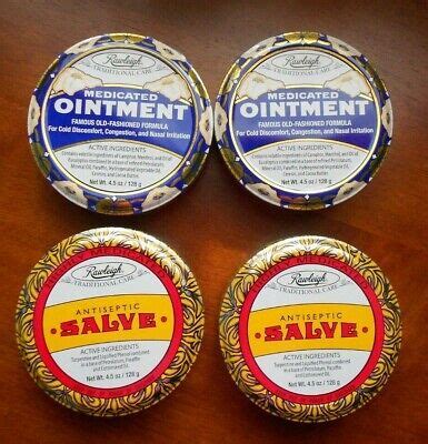 Rawleigh Antiseptic Salve Medicated Ointment Set Oz Each