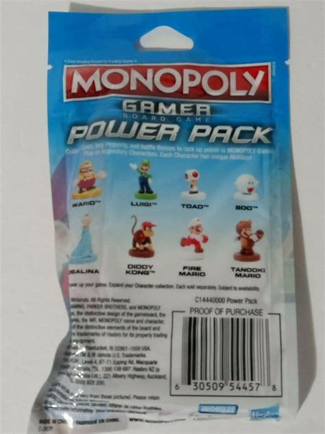 Monopoly Gamer Power Pack Board Game Fire Mario Figure