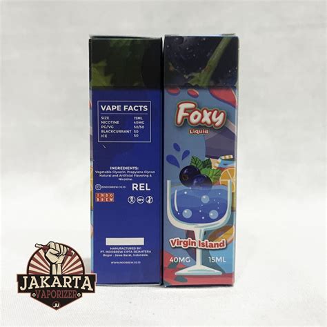 Jual Salt Foxy Virgin Island Salt 15ml 40mg By Indo Brew Shopee