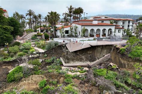 Historic California Mansion Crumbles After Another Landslide