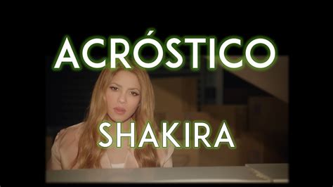 Karaoke Acr Stico Al Estilo De Shakira Youtube